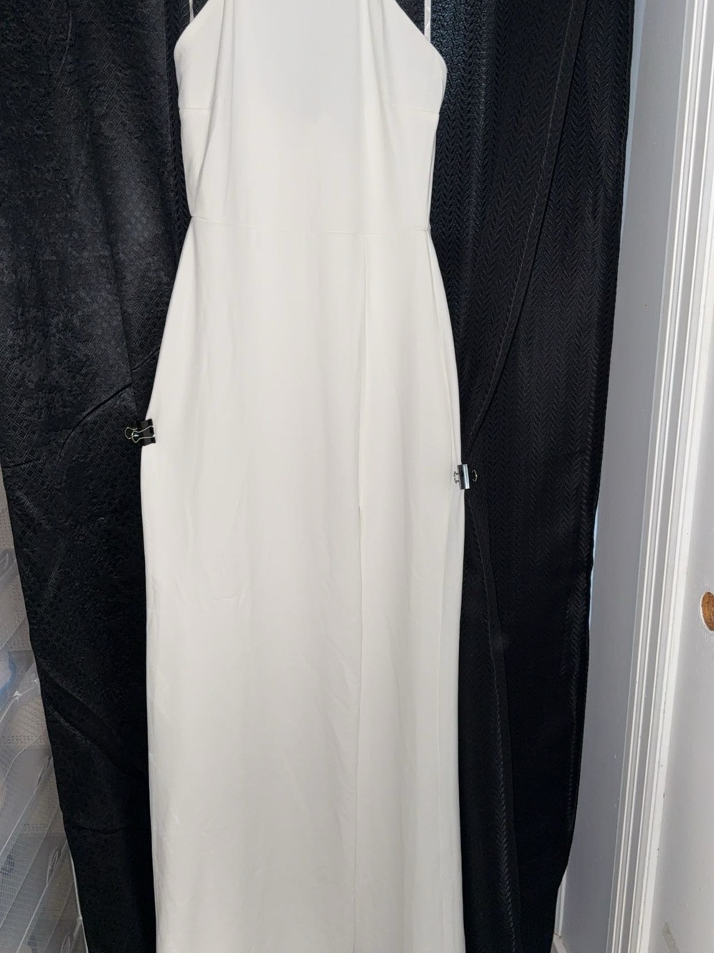 Elegant White Halter Maxi Dress